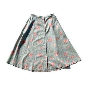 Vintage Ralph Lauren Button Down Linen Skirt
